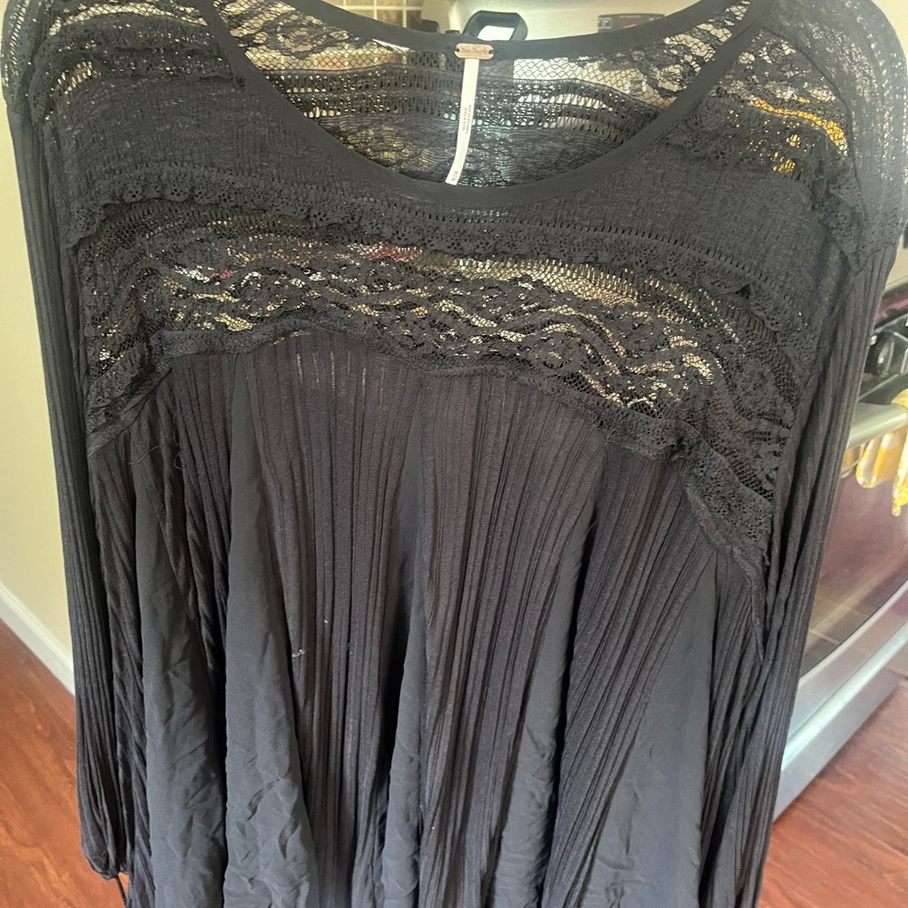 Black Lace Detail top by free people